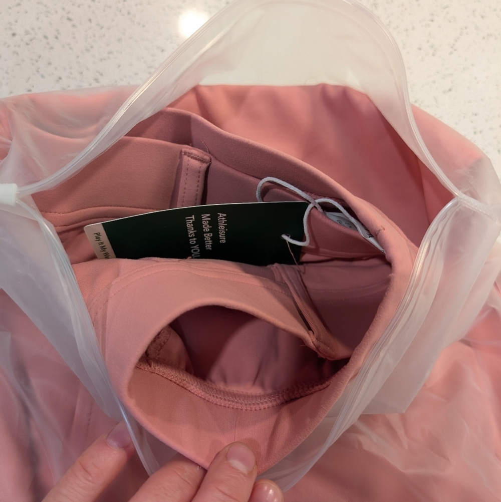 Nwt! Halara High Waisted Side Pocket Straight Leg Work Pants, Candy Pink - Picture 7 of 10